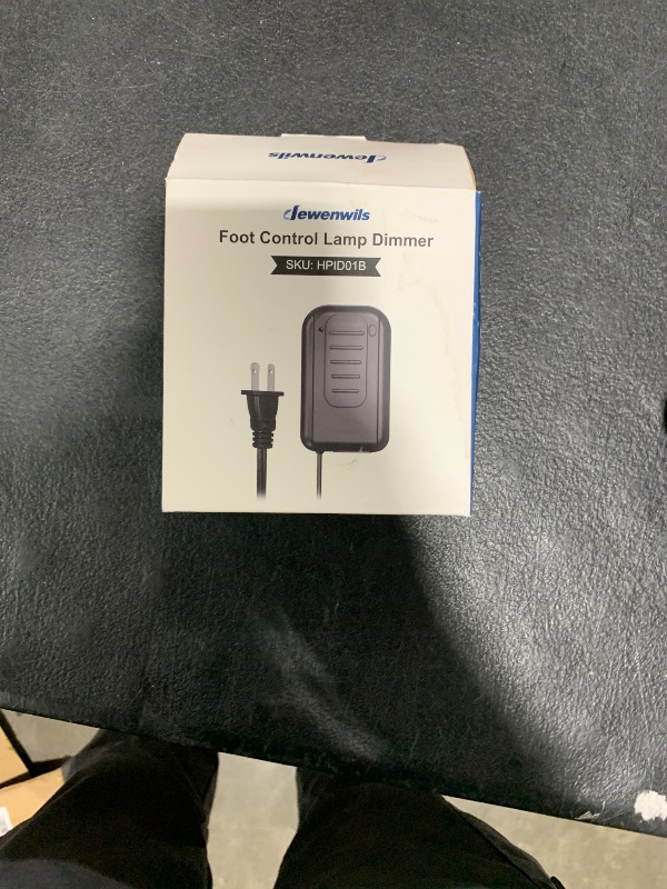 Photo 1 of DEWENWILS Plug in Dimmer Switch for Lamp, Push/Foot Dimmer Plug, Table Lamp Dimmer for Dimmable LED/CFL/Incandescent Bulb, Full Range Slide Control, 5 ft Extension Cord, ETL Listed, Black