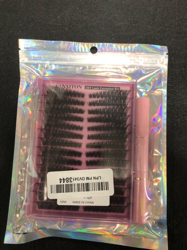 Photo 1 of Volume Lash Clusters Kit Thick Cluster Eyelashes Extensions Fox Eye Lash Extensions Eyelash Clusters Kit C Curl Cat Eye DIY Individual Lashes with Lash Bond and Seal and Lash Tweezers