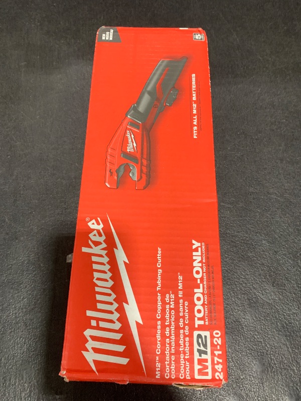 Photo 1 of Milwaukee 2471-20 M12 Cordless Lithium Ion 500 RPM Copper Pipe and Tubing Cutter Adjustable from 3/8" to 1â€ Diameters (Battery Not Included, Power Tool Only)