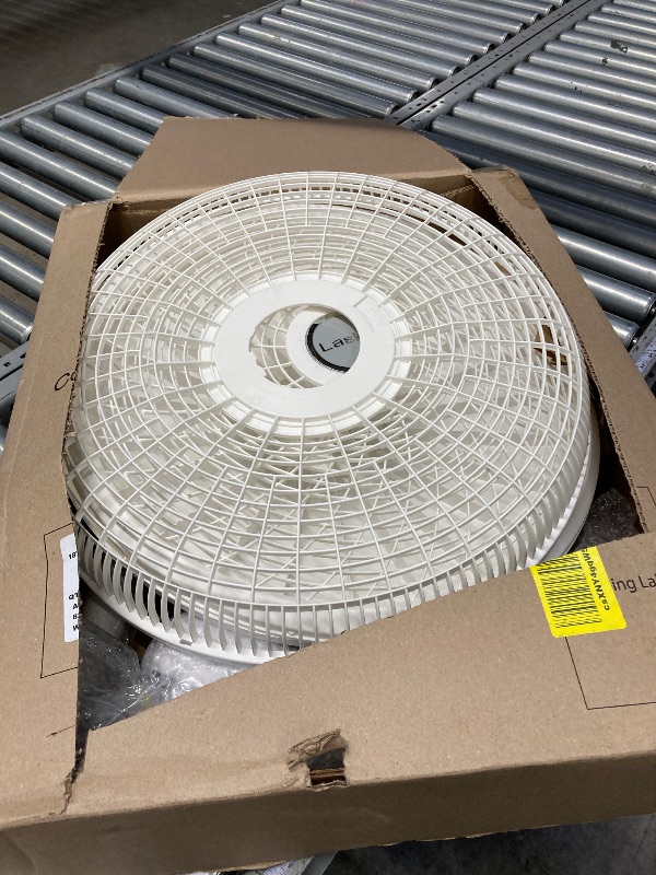 Photo 1 of Lasko Oscillating Pedestal Fan - Lasko Fan with Adjustable Height and 3 Cooling Speeds, Portable, 18", White, 1820