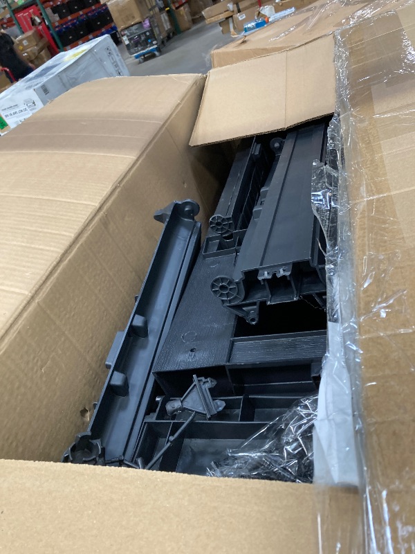 Photo 1 of Keter Unity XL Portable Outdoor Table with Stainless Steel Top for Kitchen Prep and Outdoor Storage Cabinet for Grilling Accessories, Dark Grey