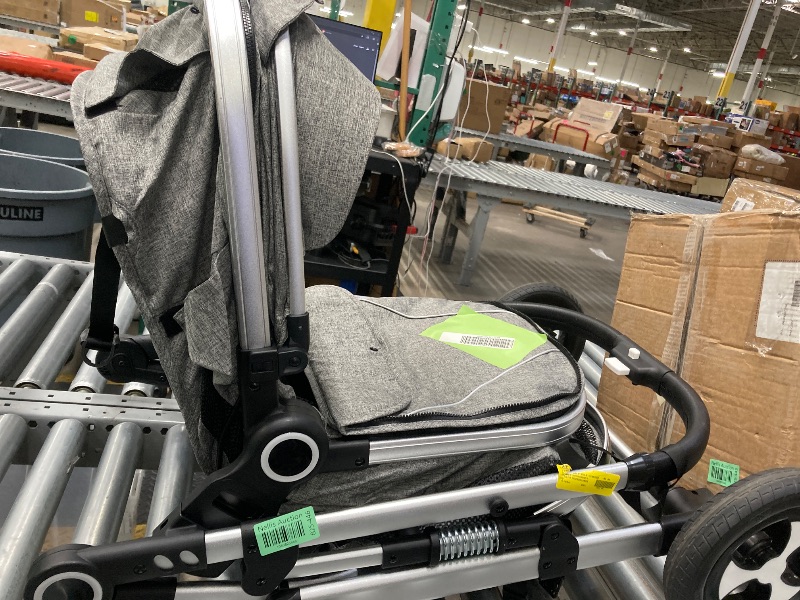 Photo 1 of 
ILEEKISS 3-in-1 Convertible Baby Stroller with Big Seat and Adjustable Canopy, 24 Pound, Dark Grey

