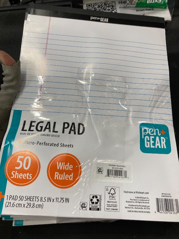 Photo 1 of 50 sheet legal pad wide ruled (7 pack)