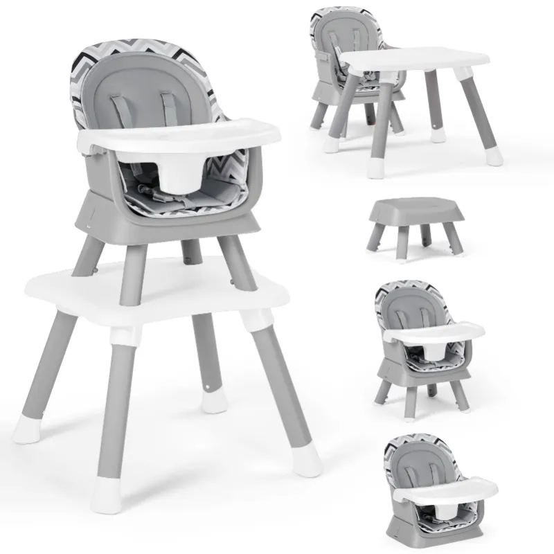 Photo 1 of AILEEKISS 8 in 1 Baby High Chair, Toddler Dining Booster Seat for Eating, Chevron
