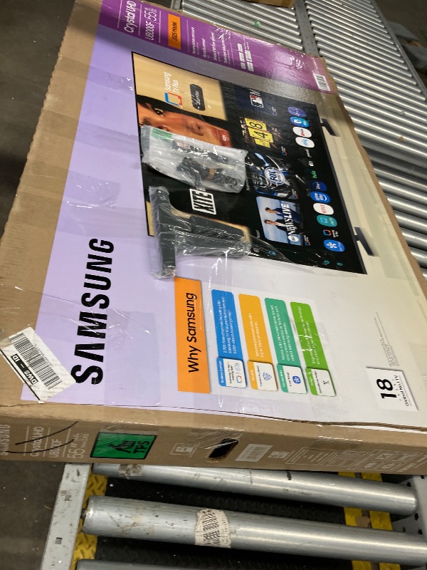Photo 1 of ***PARTS ONLY/CRACKED SCREEN**Samsung 55-Inch Class Crystal UHD U8000F 4K Smart TV (2025 Model) Endless Free Content, Crystal Processor 4K, MetalStream Design, Knox Security, Alexa Built-in
