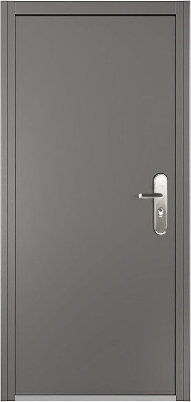 Photo 1 of ***see notes***VIZ-PRO Quick Mount Steel Security Door with Frame and Hardware, Gray Left Side-Hinged Inward, 36" Door Slab