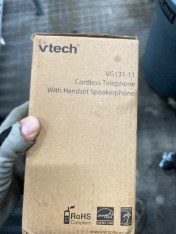 Photo 1 of [New] VTech VG131-11 DECT 6.0 Cordless Phone - Bluetooth Connection, Blue-White Display, Big Buttons, Full Duplex, Caller ID, Easy Wall Mount, 1000ft Range (Black)