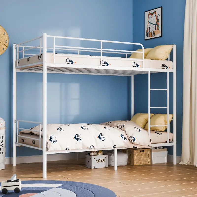 Photo 1 of ***MAYBE PARTS ONLY***
imtown Metal Bunk Bed Twin Over Twin Heavy Duty Bed Frame with Safety Guard Rails & Flat Ladder for Kids Teens Adults, White