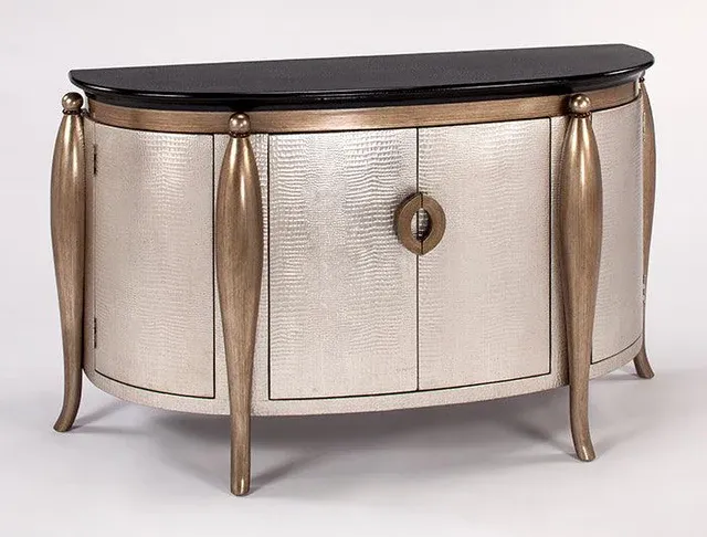 Photo 1 of ***ONE BACK BOTTOM OF LEG BROKE OFF INCLUDED**Old World Gold Combined W/ Soft Silver Gold Wash Cabinet BY Artmax