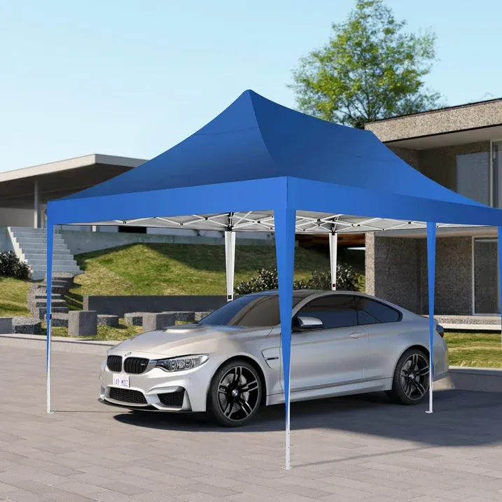 Photo 1 of 10' x 20' Pop up Canopy Tent, Heavy Duty Waterproof Commercial Instant Gazebo, Outdoor Canopy for Party, Wedding, Event, Backyard, Light Blue
