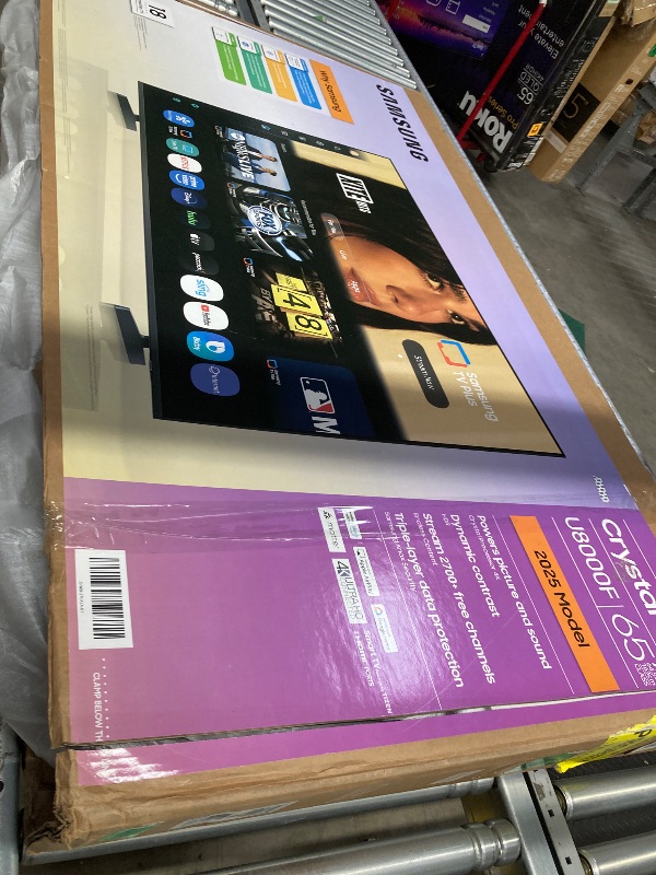 Photo 1 of Samsung 65-Inch Class Crystal UHD U8000F 4K Smart TV (2025 Model) Endless Free Content, Crystal Processor 4K, MetalStream Design, Knox Security, Alexa Built-in