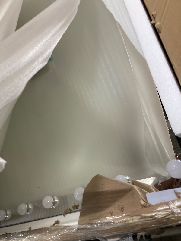 Photo 1 of 48''X36'' Hollywood Vanity Mirror with Lights, Lighted Makeup Mirror with 24 Dimmable LED Bulbs, 3 Color Lighting Modes & Stepless Dimming, USB & Type-C Charging Port, Wall Mounted Or Tabletop
