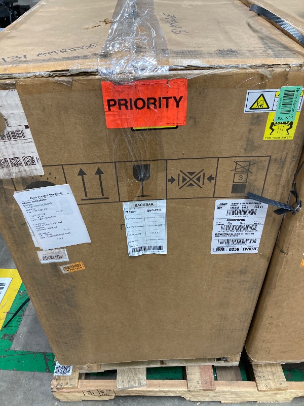 Photo 1 of ECEVT 36" W Back Bar Cooler Under Counter Beverage Refrigerator 2 Glass Door 7.4 Cu.ft for Beer Soda Drinks Wine with LED Lighting for Commercial Display Beverage Fridge