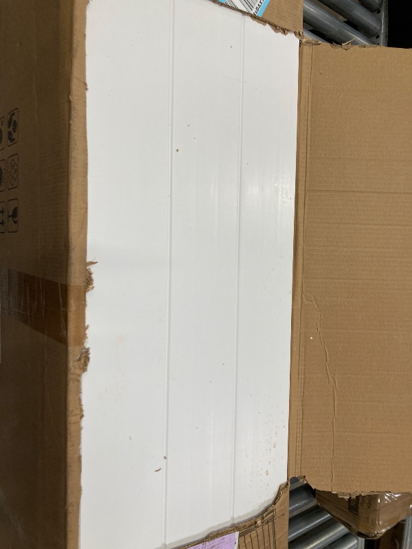 Photo 1 of **MISSING STAKES**Caprihom Air Conditioner Fence Trash Can Fence 50" W X 50" H Pool Equipment Enclosure Vinyl Privacy Panel for Outside Privacy Screens Outdoor 