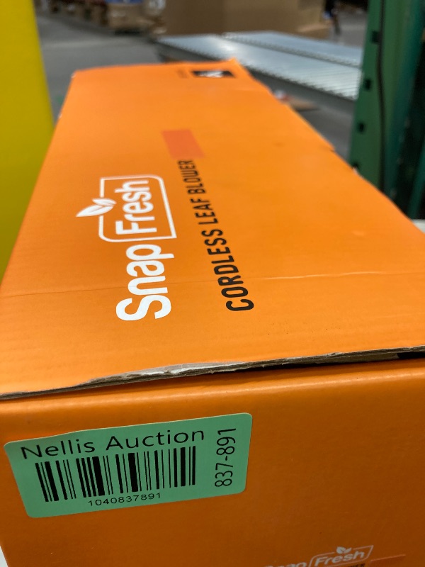 Photo 1 of **MISSING BATTERY AND SMALL ATTACHMENT**SnapFresh Cordless Leaf Blower - 20V Electric Leaf Blower with 2.0 Ah Battery and Charger - Lightweight 2-Speed Leaf Blower for Lawn Care and Yard/Garden/Patio Cleaning (Orange)