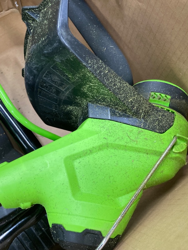 Photo 1 of ***(ITEM AS SHOWN IN BOX, USED, MISSING PIECES, DIRTY/GRASS RESIDUE ON EQUIPMENT, SOME SCUFFS/SCRATCHES, NOT TESTED)*** 

Greenworks 48V (2x24V) 17" Brushless Mower+12" String Trimmer +320CFM (2) 4.0Ah 