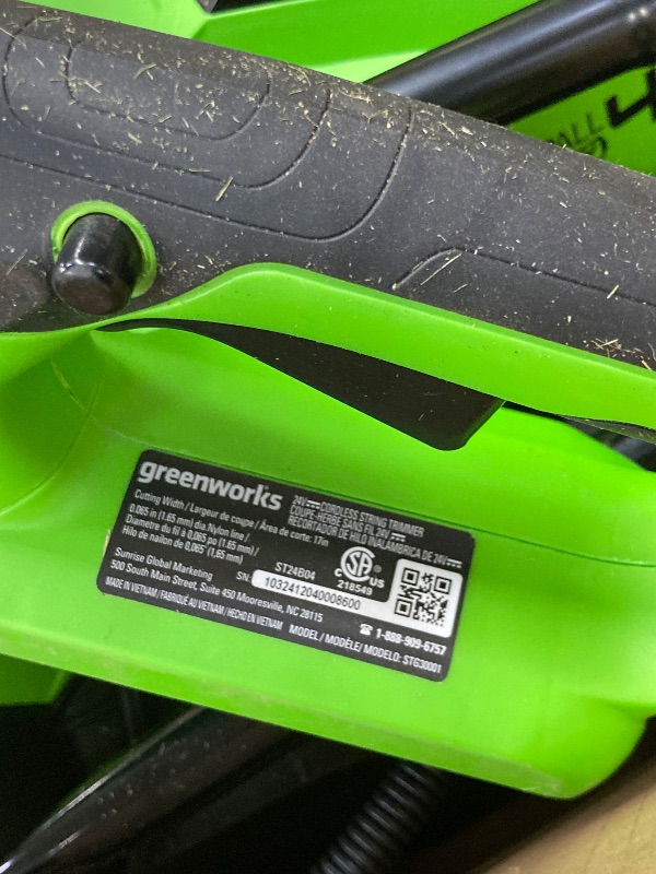 Photo 1 of ***(ITEM AS SHOWN IN BOX, USED, MISSING PIECES, DIRTY/GRASS RESIDUE ON EQUIPMENT, SOME SCUFFS/SCRATCHES, NOT TESTED)*** 

Greenworks 48V (2x24V) 17" Brushless Mower+12" String Trimmer +320CFM (2) 4.0Ah 
