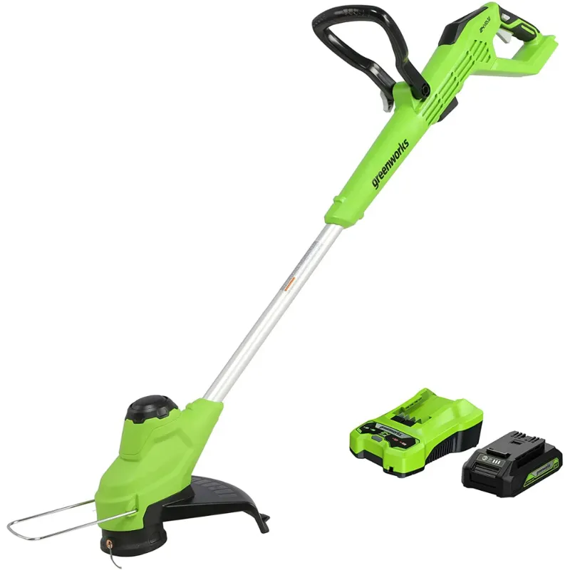 Photo 1 of ***MISSING PARTS/NO BATTERY CHARGER**Greenworks 24V 12-inch TORQDRIVE String Trimmer with 2Ah USB Battery and Charger, 2104502AZ