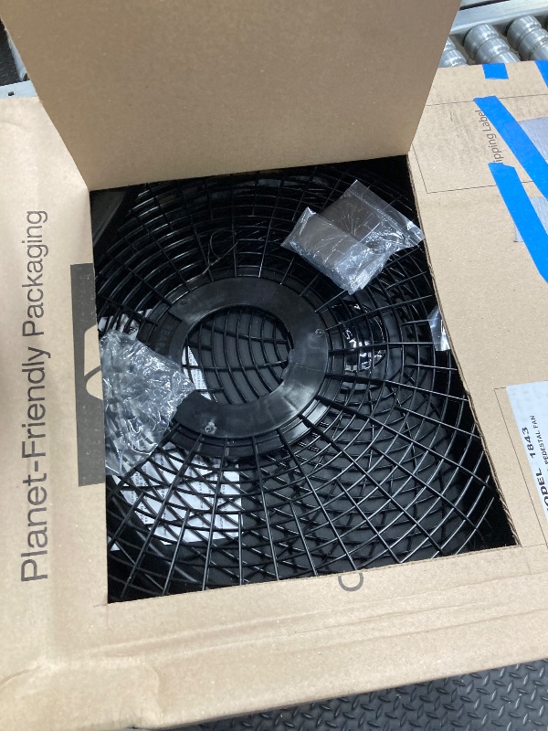 Photo 1 of **MISSING PARTS TO STAND**Lasko 18' 3-Speed Oscillating Cyclone Pedestal Fan with Remote and Timer, 1843, Black