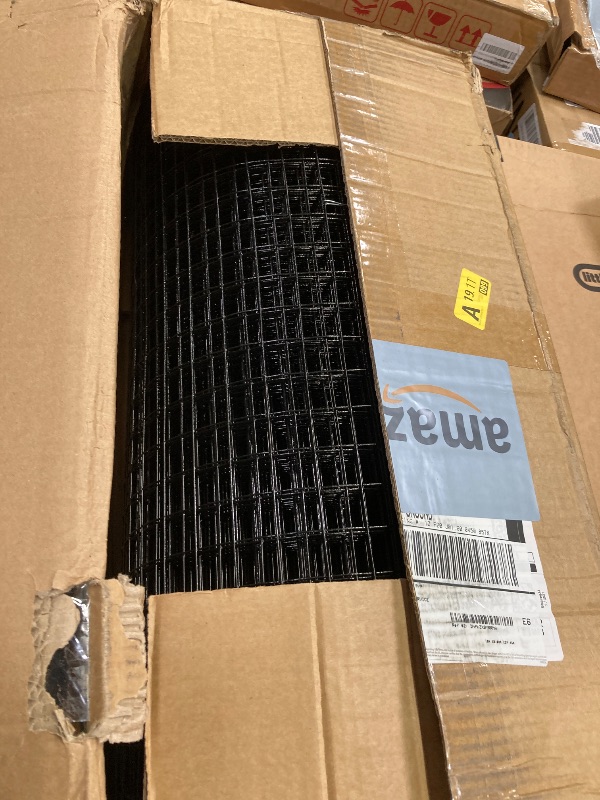Photo 1 of 24'' x100' 1inch Hardware Cloth16 Gauge Black Vinyl Coated Welded Fence Mesh for Home and Garden Fence and Home Improvement Project (24'' x 100')