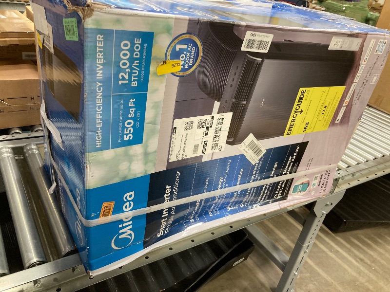 Photo 1 of **PARTS ONLY**Midea Duo 14,000 BTU (12,000 BTU SACC) High Efficiency Inverter, Ultra Quiet Portable Air Conditioner, Cools up to 550 Sq. Ft., Works with Alexa/Google Assistant, Includes Remote Control & Window Kit