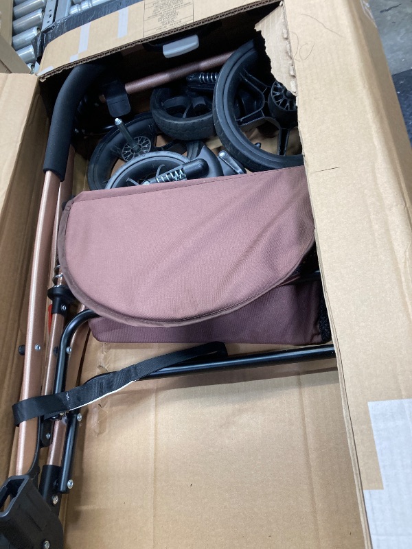 Photo 1 of  ***(SELLING AS PARTS ONLY***MISSING PIECES, USED/SCUFFS, SCRATCHES ON FRAME)***  Costway High Landscape Baby Stroller Pushchair with Expandable & Footmuff Canopy 20 lbs 0-3 Years bronze 
