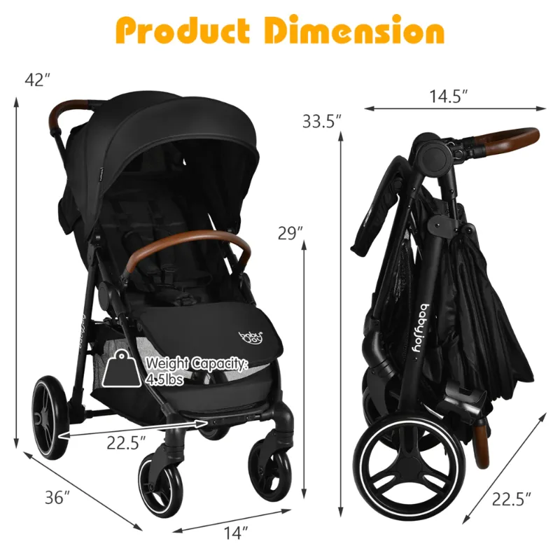Photo 1 of  ***(SELLING AS PARTS ONLY***MISSING PIECES, USED/SCUFFS, SCRATCHES ON FRAME)***  Costway High Landscape Baby Stroller Pushchair with Expandable & Footmuff Canopy 20 lbs 0-3 Years bronze 
