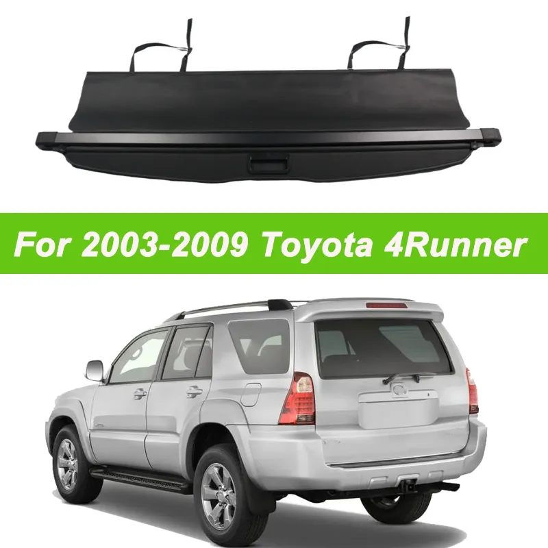 Photo 1 of **COVER ONLY/MISSING ATTACHMENTS**Fit 2003-2009 Toyota 4Runner Retractable Cargo Cover for 2003 2004 2005 2006 2007 2008 2009 Toyota 4Runner SUV Accessory Rear Trunk Privacy Shield Shade, Black