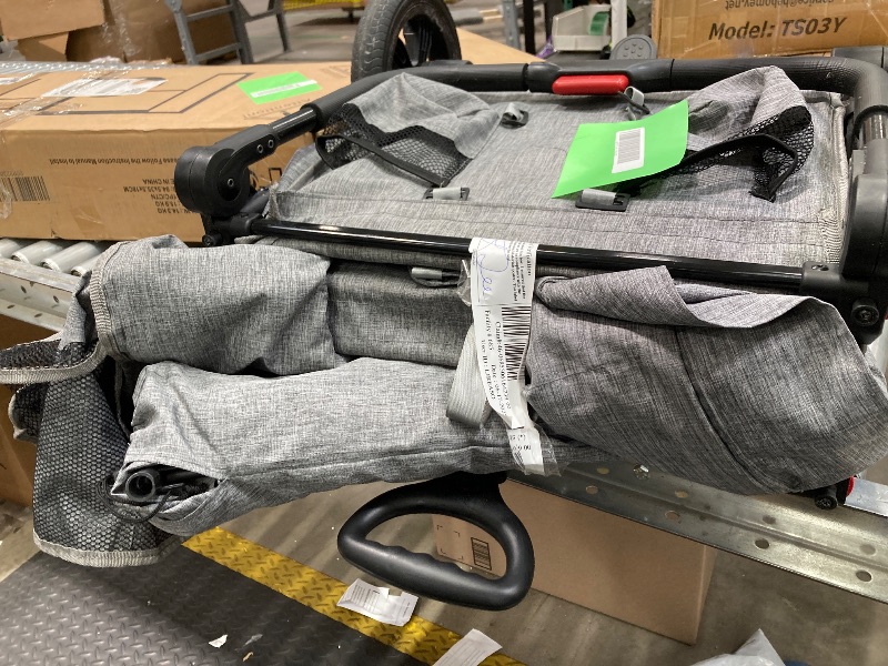 Photo 1 of **THERE IS A BROKEN BAR BUT IT DOES NOT APPEAR TO AFFECT USE.**

SACVON All-Terrain Stroller Wagon for Toddlers with Canopy, Parent Organizer, Adjustable Handlebar, 2 Cup Holders