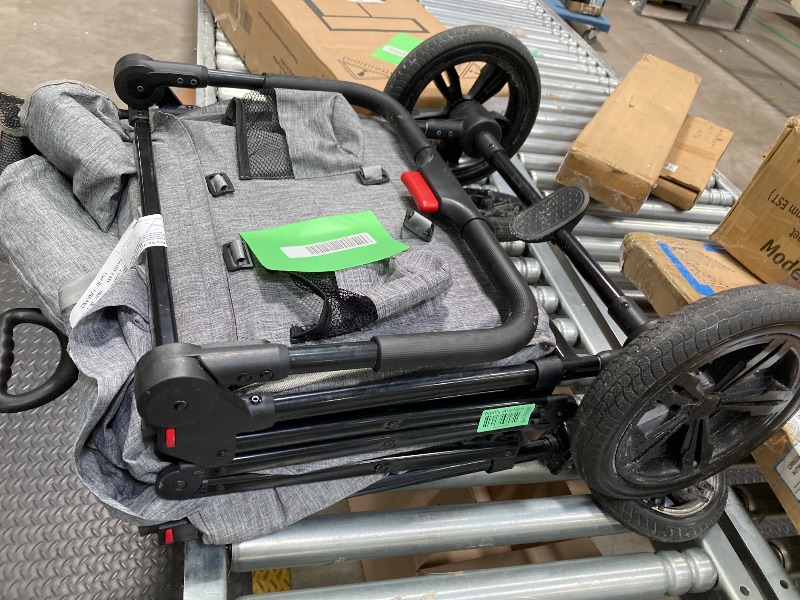 Photo 1 of **THERE IS A BROKEN BAR BUT IT DOES NOT APPEAR TO AFFECT USE.**

SACVON All-Terrain Stroller Wagon for Toddlers with Canopy, Parent Organizer, Adjustable Handlebar, 2 Cup Holders