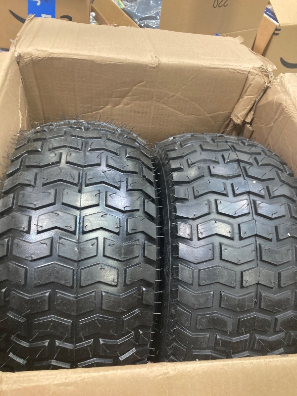 Photo 1 of (2-Pack) 18" Tubeless Tires On Rims - 18x8.5-8 Tire and Wheel Assemblies - 4-Lug 4" Center - 2.83" Center Bore - Load Range B Max Tire Weight of 815 Lbs - Compatible with Alumacraft Boat Trailers