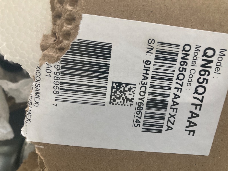Photo 1 of **PARTS ONLY**Samsung 65-Inch Class QLED Q7F Series Samsung Vision AI Smart TV (2025 Model, 65Q7F) Quantum HDR, Object Tracking Sound Lite, Q4 AI Gen1 Processor, 4K upscaling, Gaming Hub, Alexa Built-in