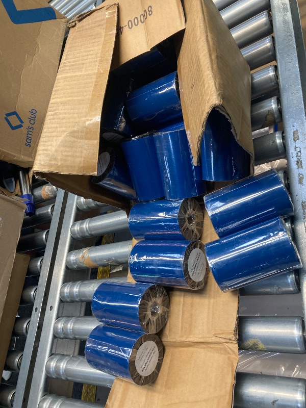 Photo 1 of 24 Rolls Wolfbarco 4.33" x 1476' (110mm x 450m) Black Standard Wax Thermal Transfer Ribbon Compatible with Zebra ZT200, ZT220, ZT230, ZT410, ZT420, ZT610,TEC, INTERMEC,Citizen,TSC,GODEX,ARGOX printers