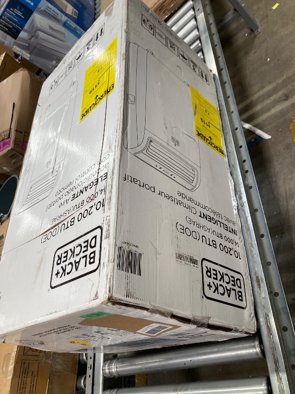 Photo 1 of **MISSING WINDOW KIT**BLACK+DECKER Smart Portable Air Conditioner, 14,000 BTU for Rooms up to 700 Sq. Ft., Smart Portable AC with Follow Me Remote and Window Kit, BPACT14WT, White