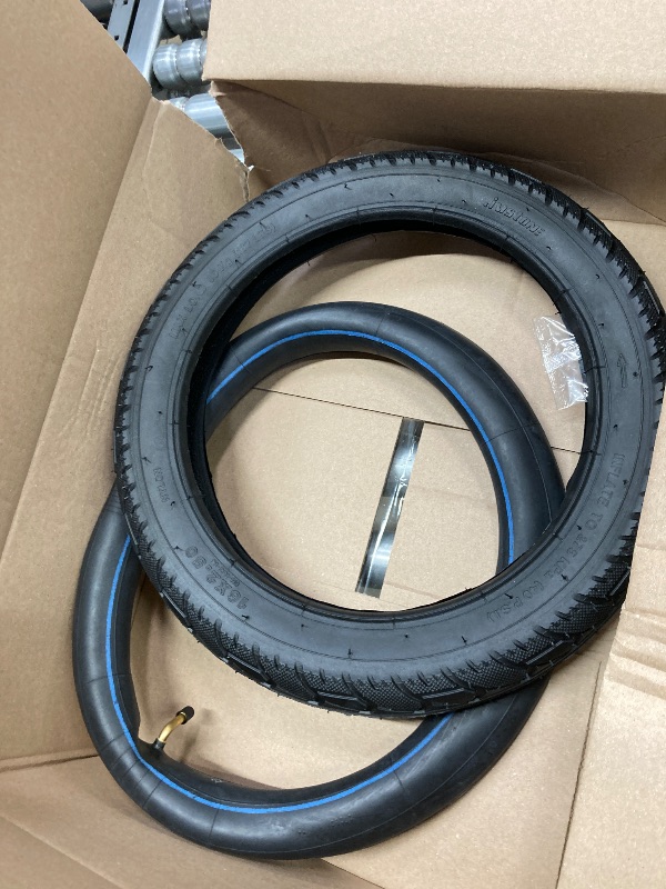 Photo 1 of 14 Inch Electric Bike and Tube Set, 14x2.125 (57-254) Explosion-Proof Electric Bicycle Tire with Bent Valve Inner Tube Puncture Resistant Ebike Tire Suitable for E Bikes for Men