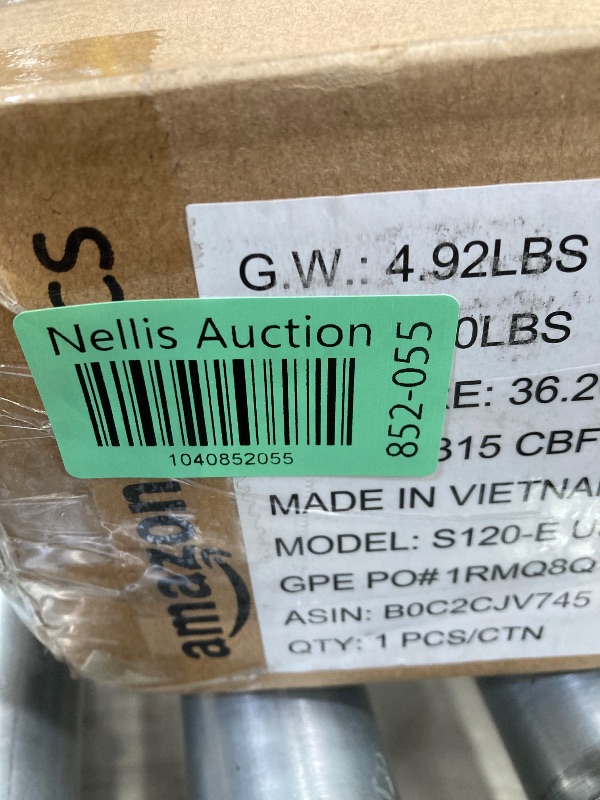 Photo 1 of Amazon Basics 8-Sheet Strip Cut Paper, CD, and Credit Card Shredder with Auto-Off Compact, Portable Design, No Basket, Extendable Arm, Black