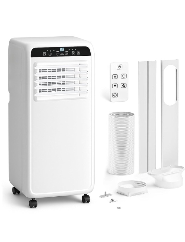 Photo 1 of 10,000 BTU Portable Air Conditioner, 3 in 1 AC Unit with Built-in Cool, Dehumidifier & Fan Modes for Room up to 500 sq.ft, with Remote Control, 24 Hour Timer, Installation Kits