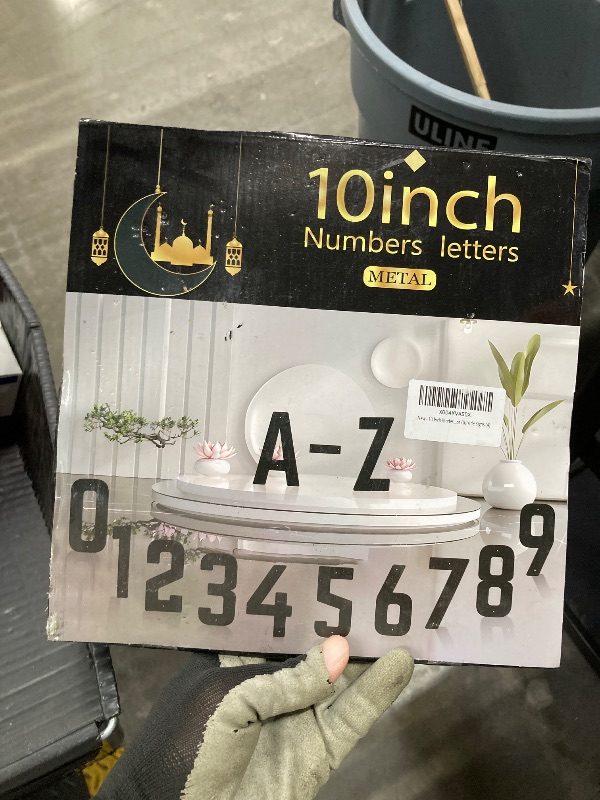 Photo 1 of 10" 12" 16" - 28" Modern Metal House Numbers, Metal Address Numbers and Letters, Black Door Mailbox Number, House Address Letter and Number for Office Home Farm Outside (10 Inch A)