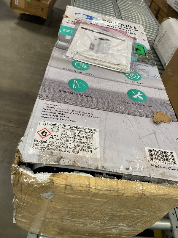 Photo 1 of ***(SELLING AS PARTS ONLY)***
Whynter Portable Air Conditioner 13,500 Dehumidifier, Cooling Fan & Smart Wi-Fi for 500 Sq Ft Rooms, Includes AC Unit Window Kit, ARC-1050XP (10,000 BTU SACC), White