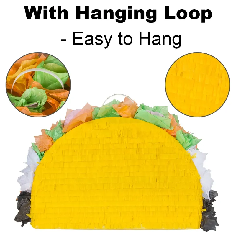 Photo 1 of 
 Mexican Taco Pinatas with Bat for Fiestas, Cinco de Mayo Theme Decorations,Festival Birthday Parties Favors Supplies