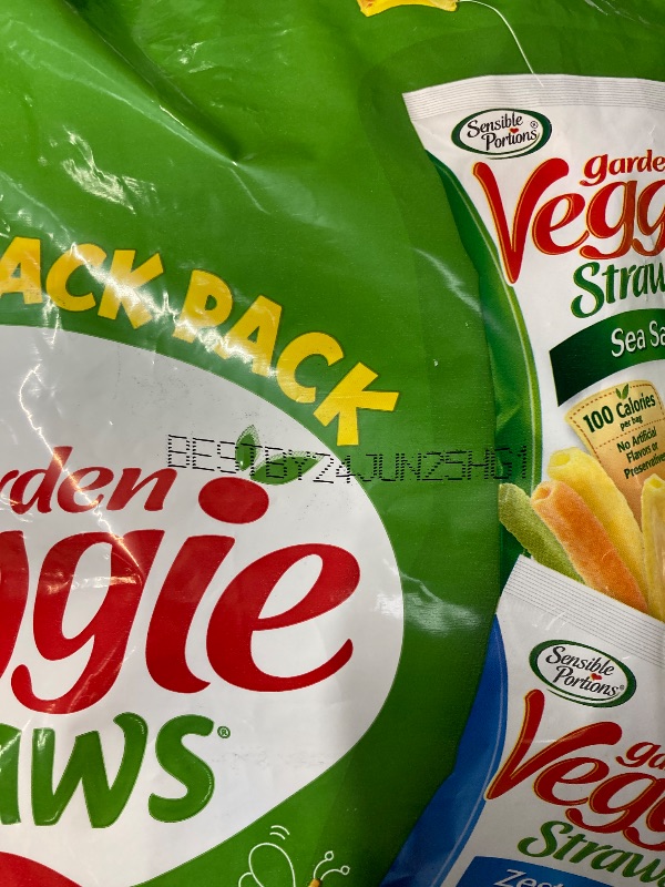 Photo 1 of 2 Bags Sensible Portions Veggie Straws Multi-Pack, Sea Salt and Zesty Ranch Flavor, Gluten-Free Chips, Individual Snacks, 0.75 Ounce Bag, 10-Pack