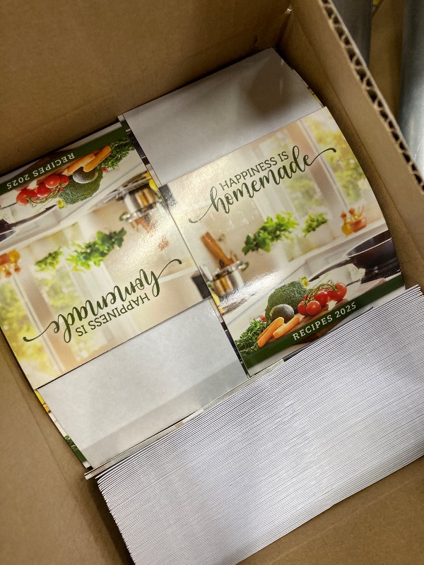 Photo 1 of 2025 Peel and Stick Magnetic Business Card Recipe Calendar, Box of 100, Includes Envelopes, Mail for 1oz Rate, Great Sales Marketing Tool (Happiness is Homemade - Recipes)