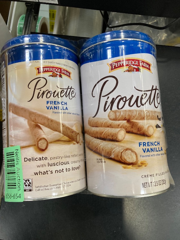 Photo 1 of 2 Pack Pepperidge Farm Pirouette Cookies, French Vanilla Flavored Crème Filled Wafers, 13.5 Oz Tin