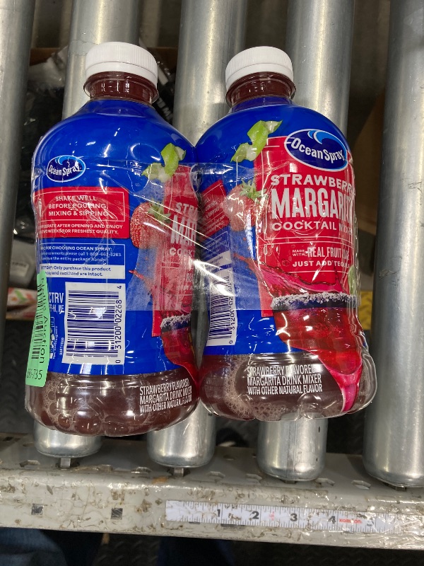 Photo 1 of 2 pack Ocean Spray® Strawberry Margarita Cocktail Mixer, Drink Mixer Made with Real Fruit Juice, 32 Fl Oz Bottle