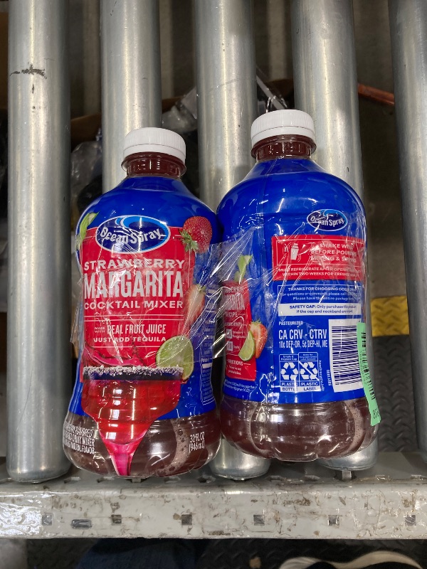 Photo 1 of 2 Pack Ocean Spray® Strawberry Margarita Cocktail Mixer, Drink Mixer Made with Real Fruit Juice, 32 Fl Oz Bottle