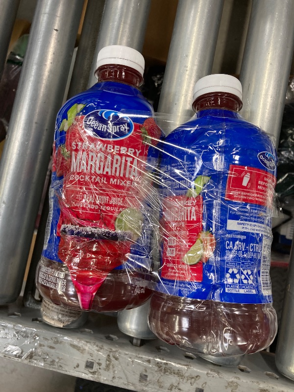 Photo 1 of 2 Pack Ocean Spray® Strawberry Margarita Cocktail Mixer, Drink Mixer Made with Real Fruit Juice, 32 Fl Oz Bottle