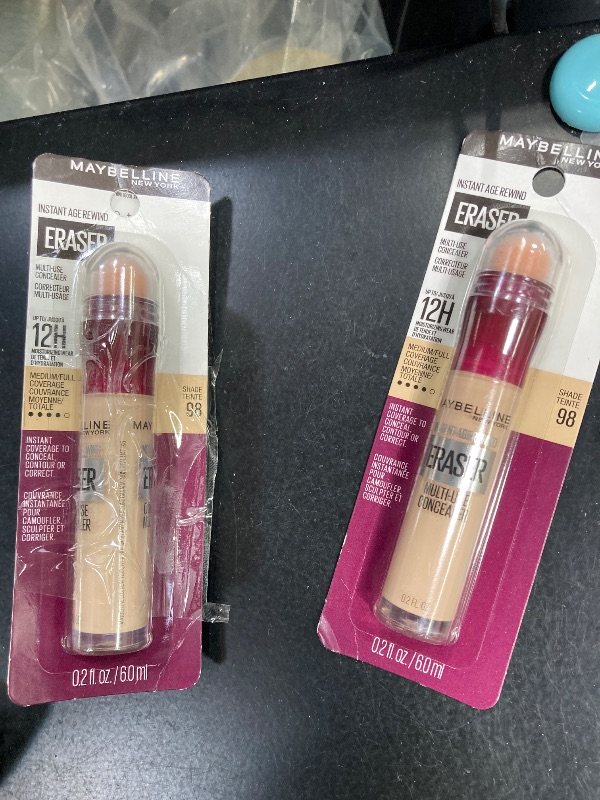 Photo 1 of 2 Pack Maybelline Instant Age Rewind Instant Eraser Multi-Use Concealer, Crease-Resistant Coverage, Up to 12HR Moisturizing Wear, 98