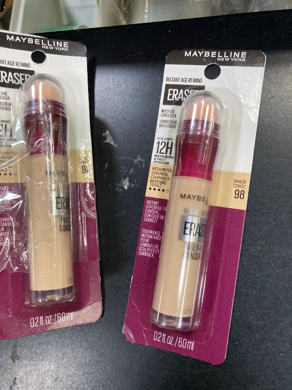Photo 1 of 2 Pack Maybelline Instant Age Rewind Instant Eraser Multi-Use Concealer, Crease-Resistant Coverage, Up to 12HR Moisturizing Wear, 98