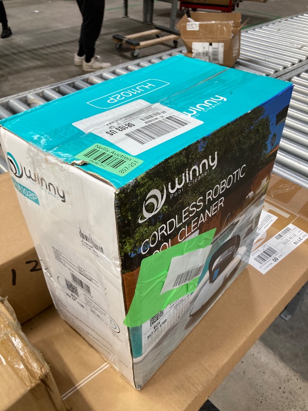 Photo 1 of (2025 Upgrade) Cordless Robotic Pool Cleaner, Winny Pool Cleaner Automatic Pool Vacuum with Dual Filters, 80 Mins Runtime, Ideal for Flat Above Pools up to 645 Sq.ft (White and Green)
