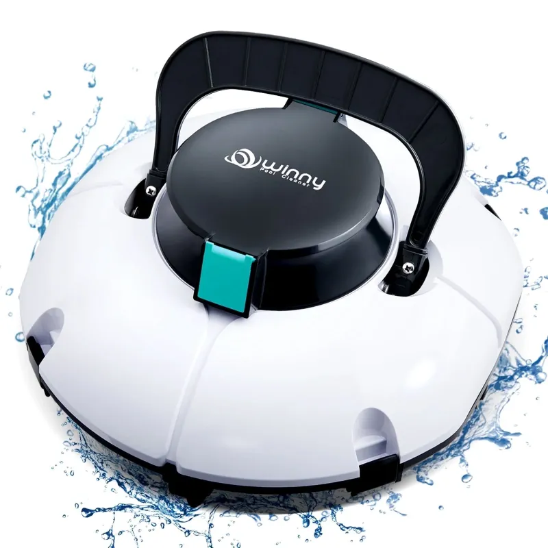 Photo 1 of (2025 Upgrade) Cordless Robotic Pool Cleaner, Winny Pool Cleaner Automatic Pool Vacuum with Dual Filters, 80 Mins Runtime, Ideal for Flat Above Pools up to 645 Sq.ft (White and Green)
